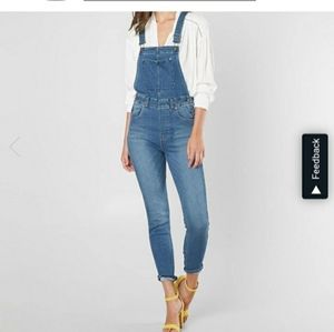 Free people Skinny Denim Overalls
